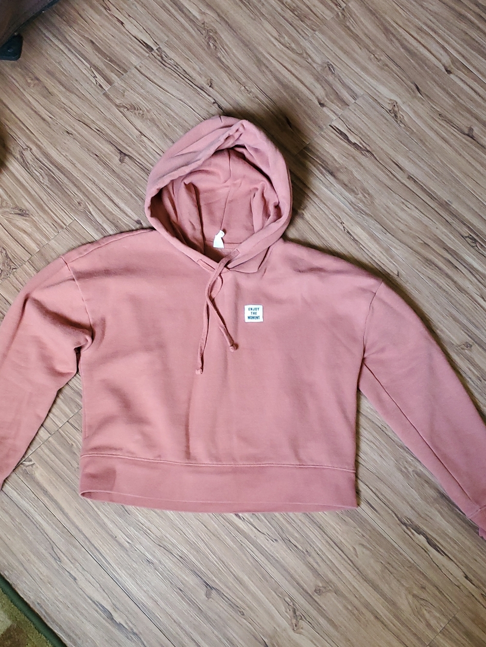 Boxy Pink Cropped Hoodie - Brand Unclear